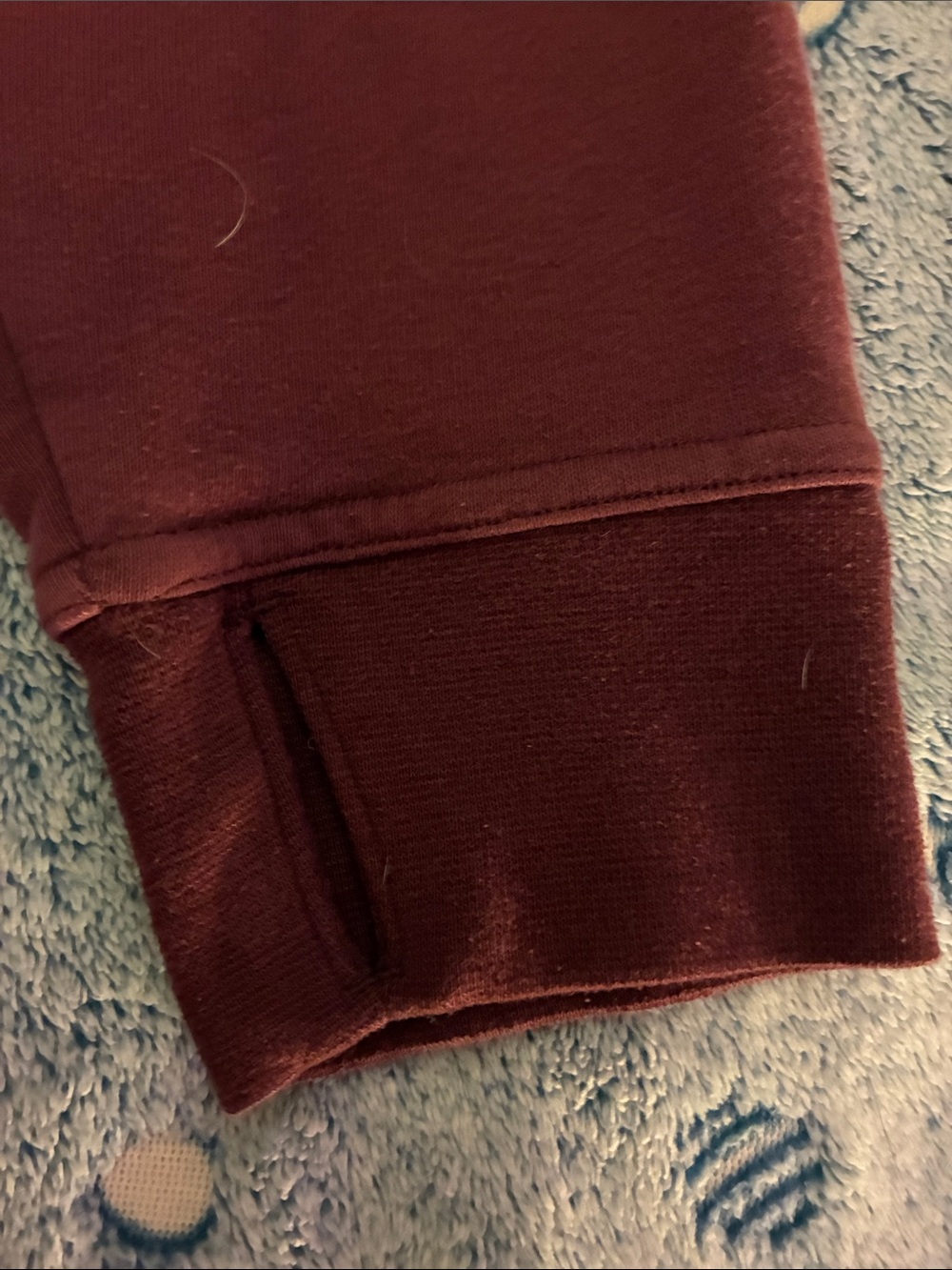 Avia Maroon Long Sleeve Layered Hem Pullover - Picture 3 of 4